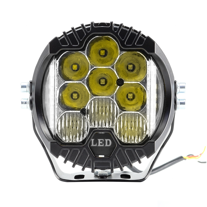 New Arrival V Design For Jeep Wrangler LED Work Light 90W Dual Color Round Trucks Off road LED Car light