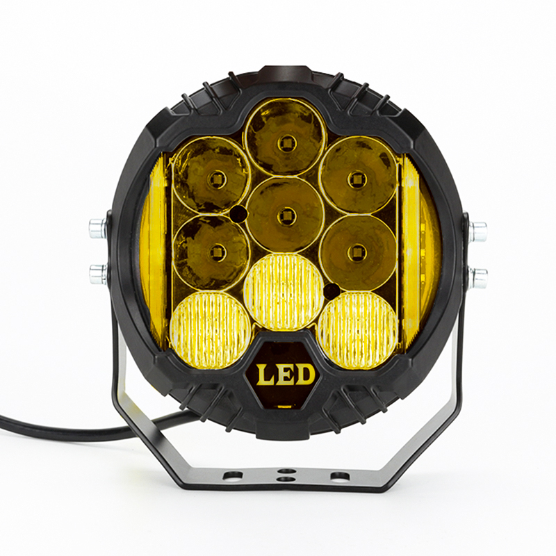 High quality V Design For Jeep Wrangler LED Work Light 90W Dual Color Round Trucks Off road LED Car light