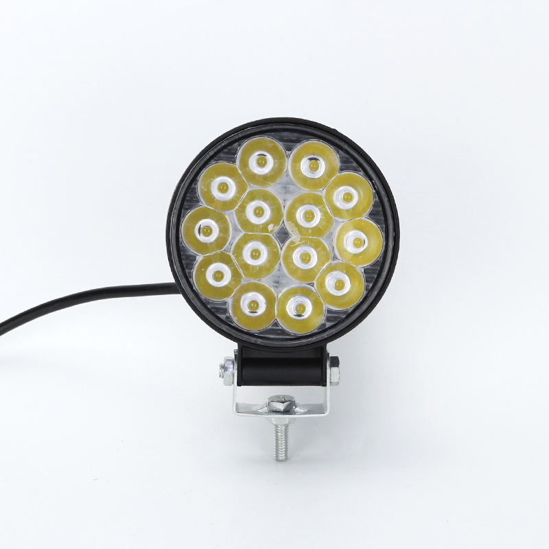 Automobile LED work light, round 14 light mini 42W auxiliary light, refitted headlamp, spotlight, off-road vehicle